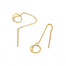 Real Gold Side Hanging Earring Set 4070 E1807