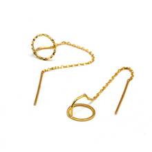 Real Gold Side Hanging Earring Set 4070 E1807