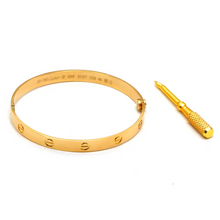 Real Gold GZCR Solid Screw Bangle BLZ 0209 (SIZE 21) A BA1418