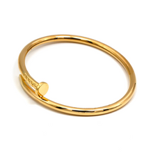 Real Gold GZCR Spiral Thick Nail Bangle BLZ 0038 - A (Size 16) BA1386
