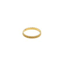 Real Gold Plain Beads Twisted Unisex Engagement Ring 1066 (Size 8.5) R2252