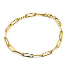 Real Gold Paper Clip Chain Bracelet 0002 (17 C.M) BR1529