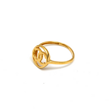 خاتم دائري عادي من الذهب الحقيقي (مقاس 7.5) R2242 GZCH 0074-7YZ