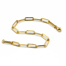 Real Gold Paper Clip Chain Bracelet 0002 (19 C.M) BR1528