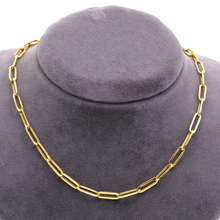 Real Gold Paper Clip Chain Necklace 0002 (50 C.M) CH1177