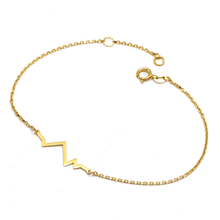 Real Gold Heart Beat Adjustable Size Bracelet 7889 (19 C.M) BR1558