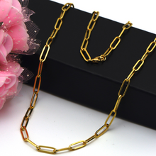 Real Gold Paper Clip Chain Necklace 0002 (50 C.M) CH1177