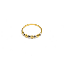 خاتم فقاعات من الذهب الحقيقي بلونين 1100 (مقاس 9) R2279