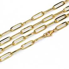 Real Gold Paper Clip Chain Necklace 0002 (40 C.M) CH1221