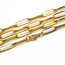قلادة سلسلة مشبك ورقي من الذهب الحقيقي 0002 (50 سم) CH1177