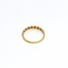 خاتم فقاعات من الذهب الحقيقي بلونين 1100 (مقاس 6) R2282