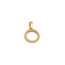 Real Gold Round Stone Pendant G766 P 1883
