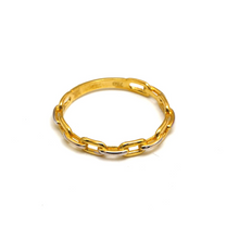 Real Gold 2 Color Cable Twisted Unisex Ring 1090 (SIZE 5) R2273