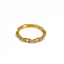 Real Gold 2 Color Cable Twisted Unisex Ring 1090 (SIZE 10) R2269