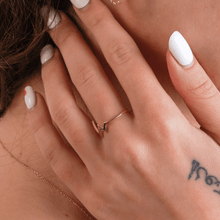 Real Gold Wave Ring 0086 (Size 8) R1798