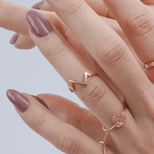 Real Gold Wave Ring 0086 (Size 5) R1795