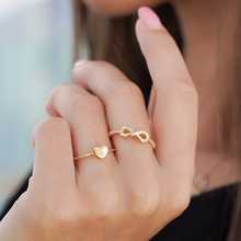 Real Gold Infinity Bubble Ring 0126 (Size 6) R1753