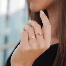 Real Gold Infinity Bubble Ring 0126 (Size 5) R1780